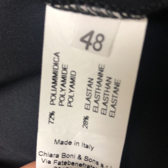 CHIARA BONI Adania Ruffle Jersey Halter Midi Dress - Black Size 12 - Picture 9 of 9